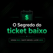 Ícone de ticket dourado representando ofertas de baixo custo